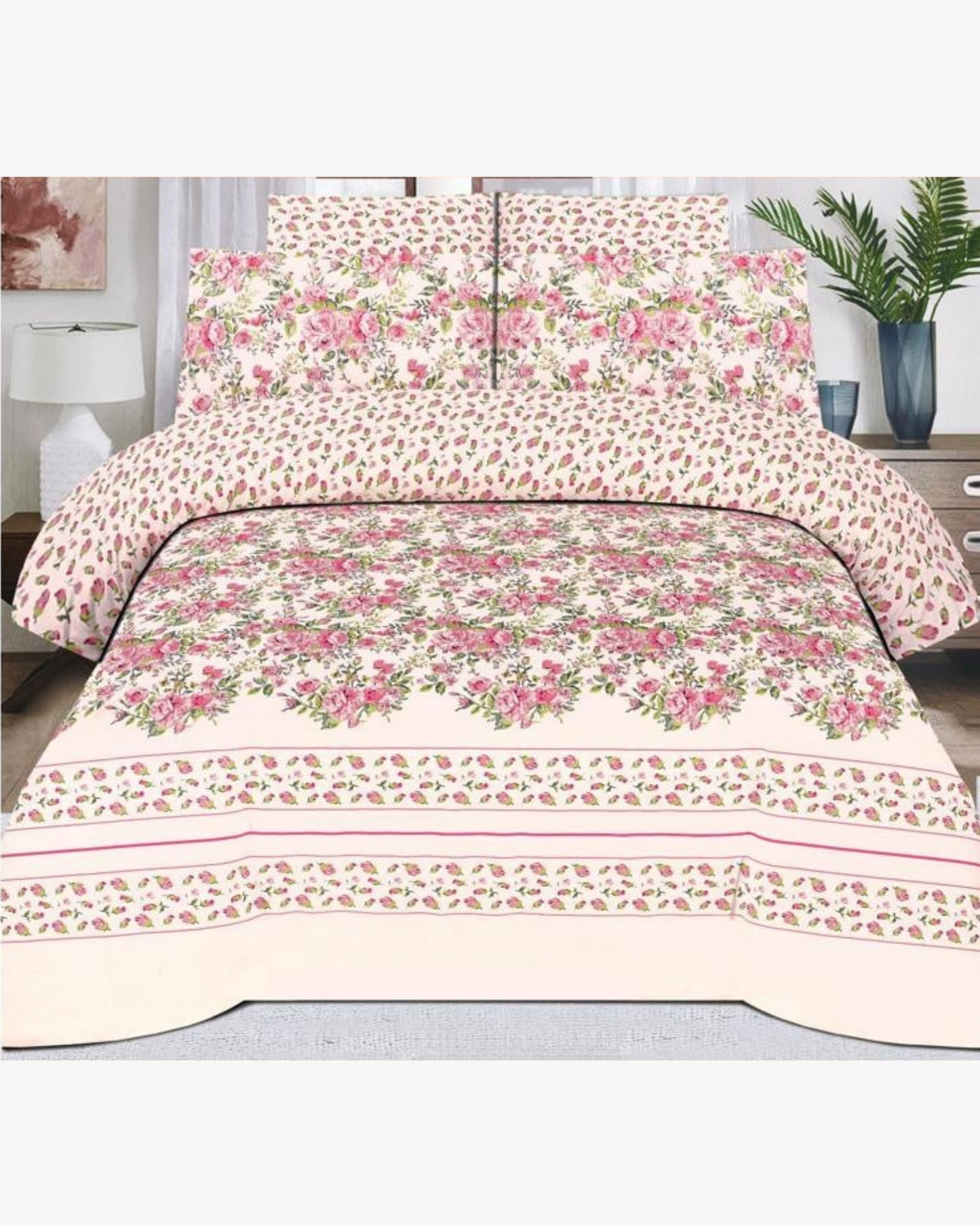 Blush Rosette Border